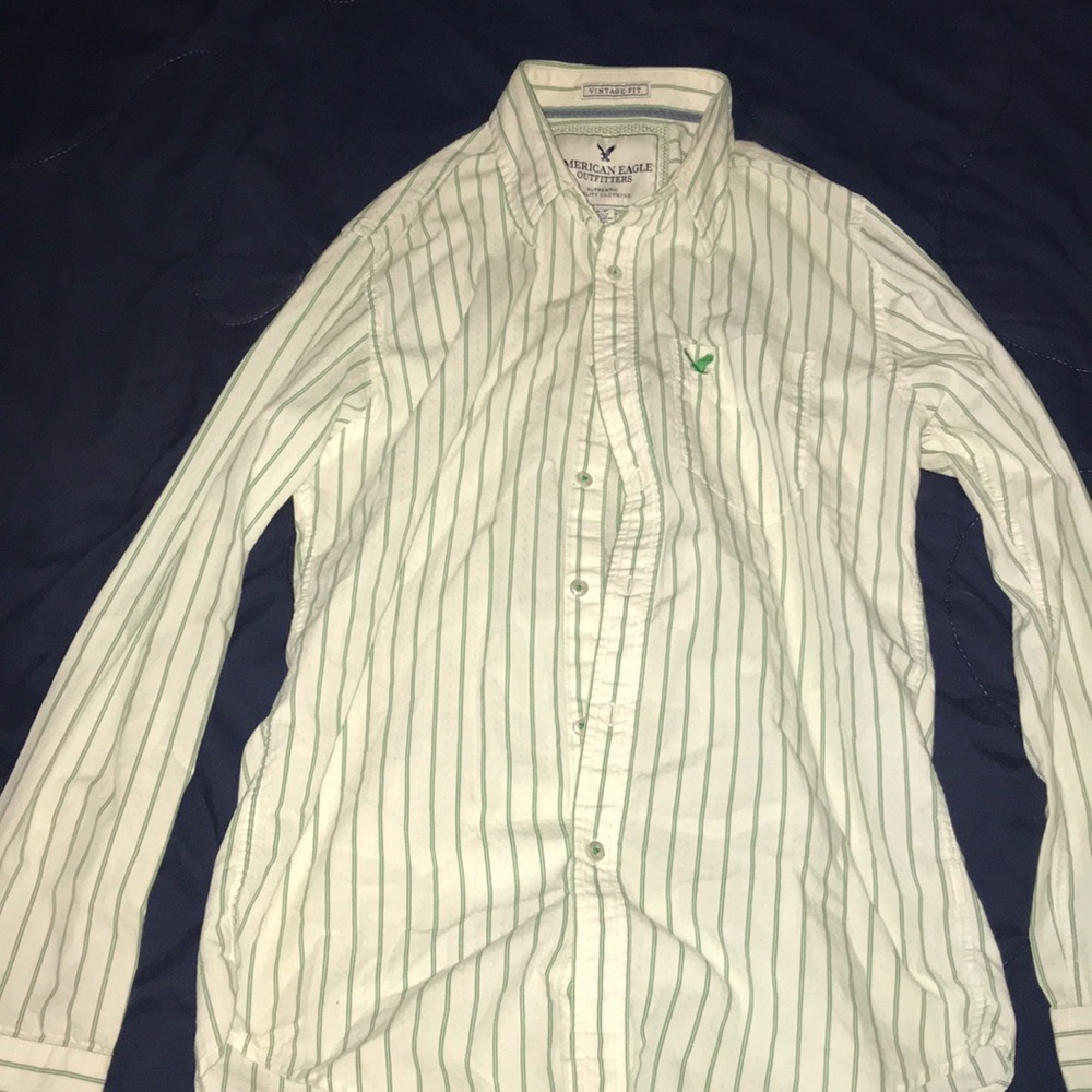 White American Eagle Button Down Shirt